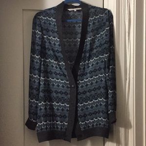 Printed Sheer Cardigan
